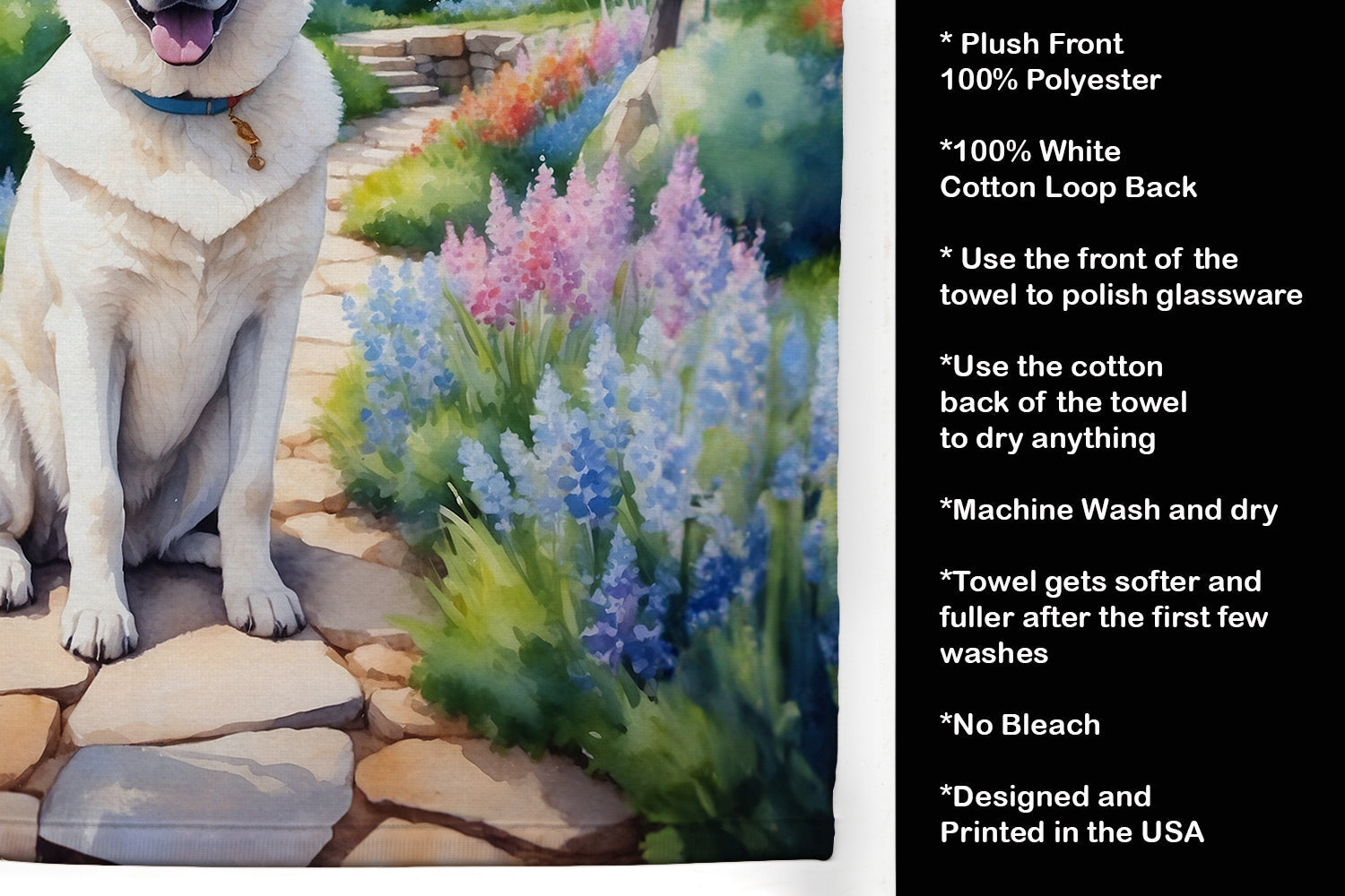 German Shepherd Spring Path Kitchen Towel-4