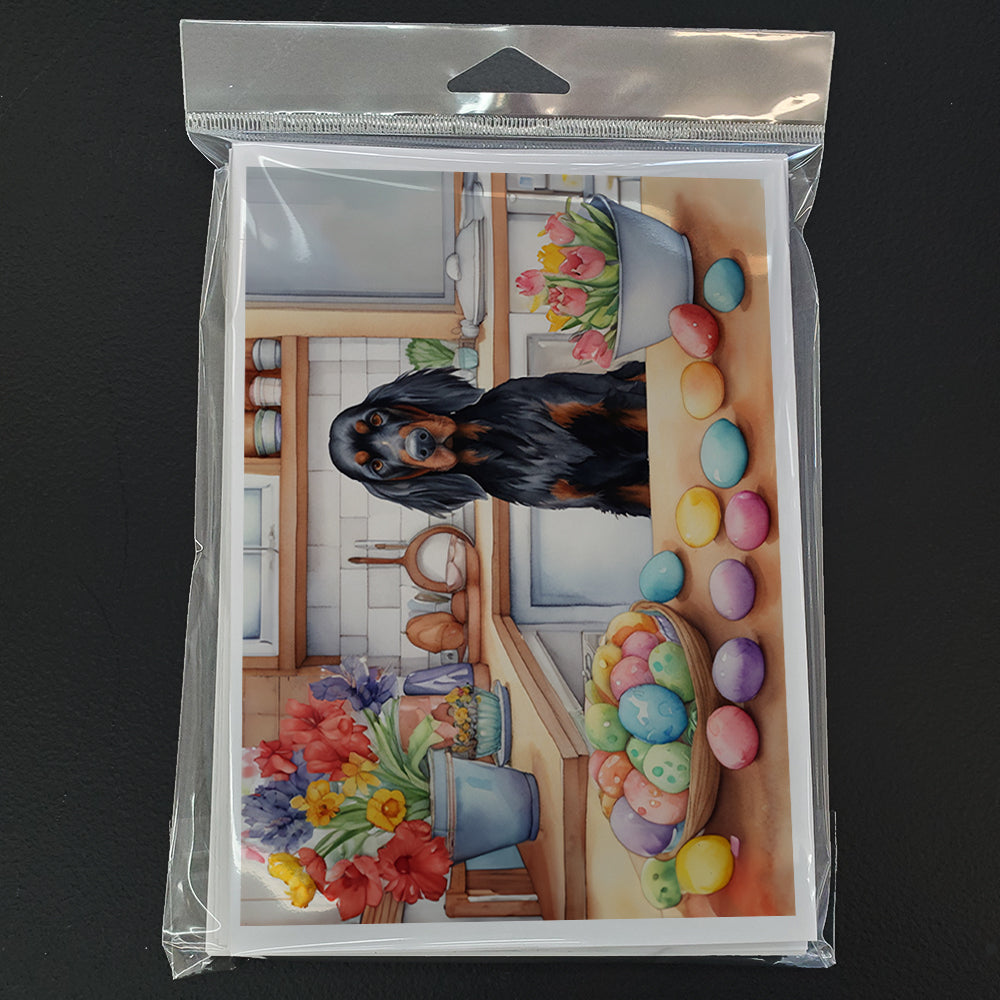 Decorating Easter Gordon Setter Greeting Cards Pack of 8-2