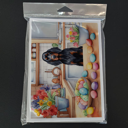 Decorating Easter Gordon Setter Greeting Cards Pack of 8-2