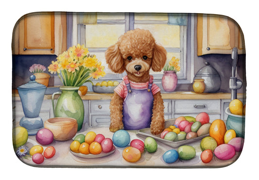 Decorating Easter Poodle Dish Drying Mat-0