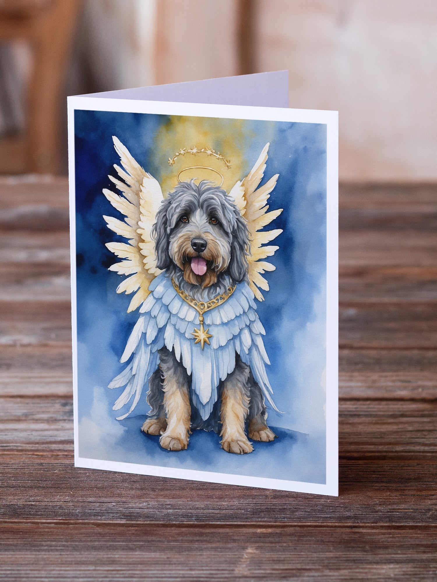Bergamasco Sheepdog My Angel Greeting Cards Pack of 8-1