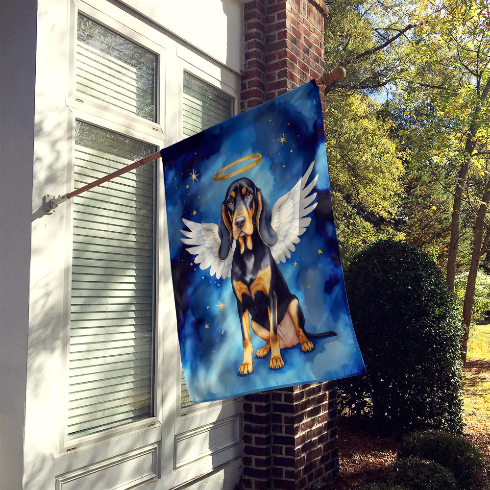 Black and Tan Coonhound My Angel House Flag-1