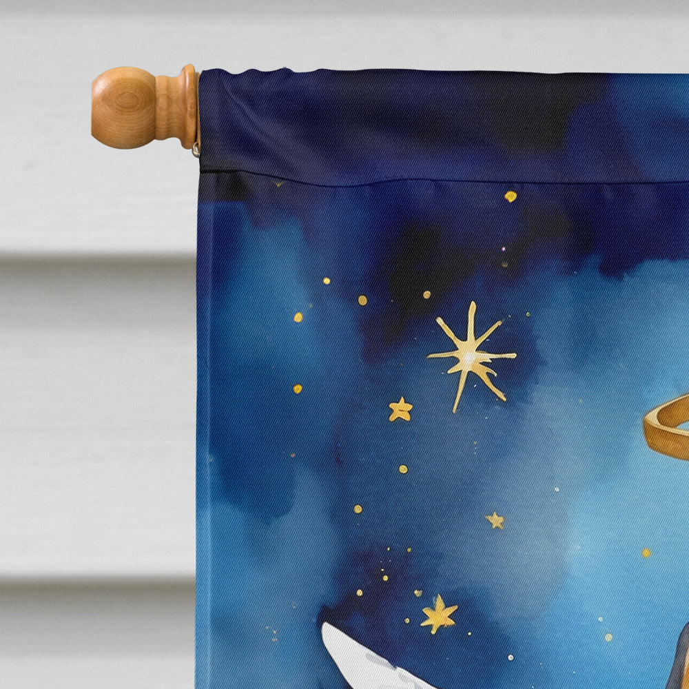 Black and Tan Coonhound My Angel House Flag-2