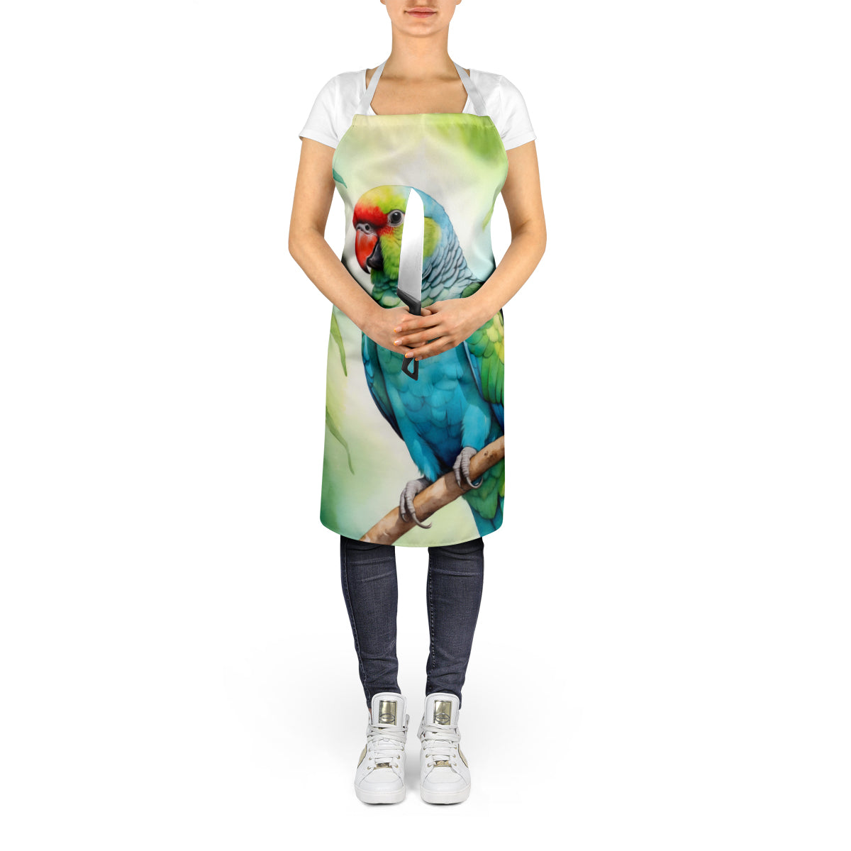 African Ringneck Parrot Apron-4