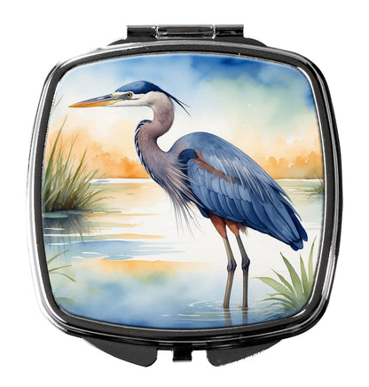Blue Heron Emerging as the day fades Compact Mirror-0