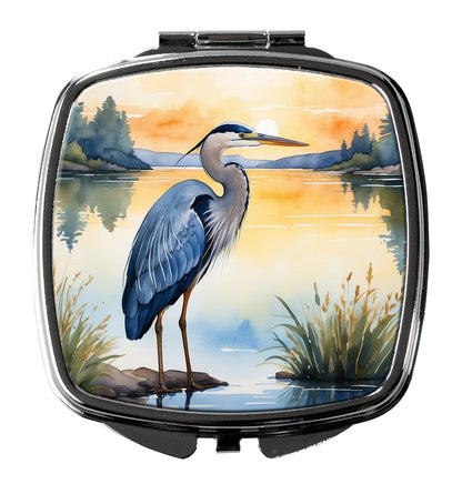 Blue Heron in the Golden Hour Compact Mirror-0