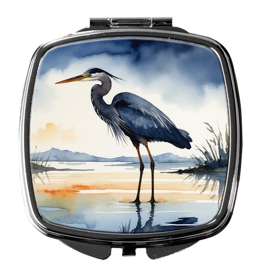 Blue Heron Barely Lit Sky Compact Mirror-0