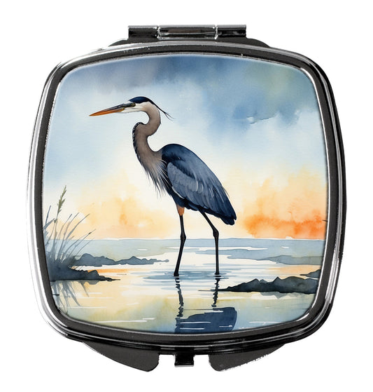 Blue Heron Barely Lit Sky Compact Mirror-0