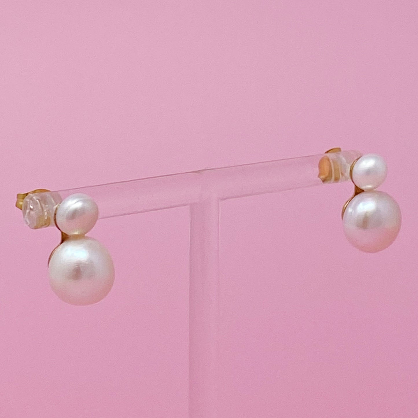 Classic Double Pearl Earrings-0