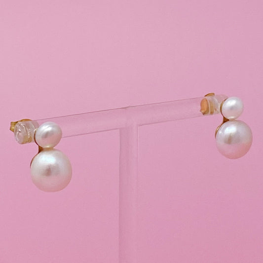 Classic Double Pearl Earrings-0