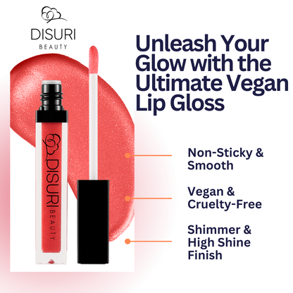 DISURI Beauty Shimmer Lip Gloss - Tropical Burst-2