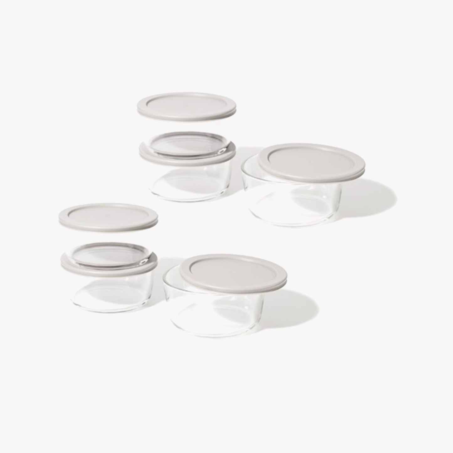 Glass Food Storage Containers - 12 Piece 4 Cup Set (6 Containers + 6 Lids) BPA-Free Lids-0