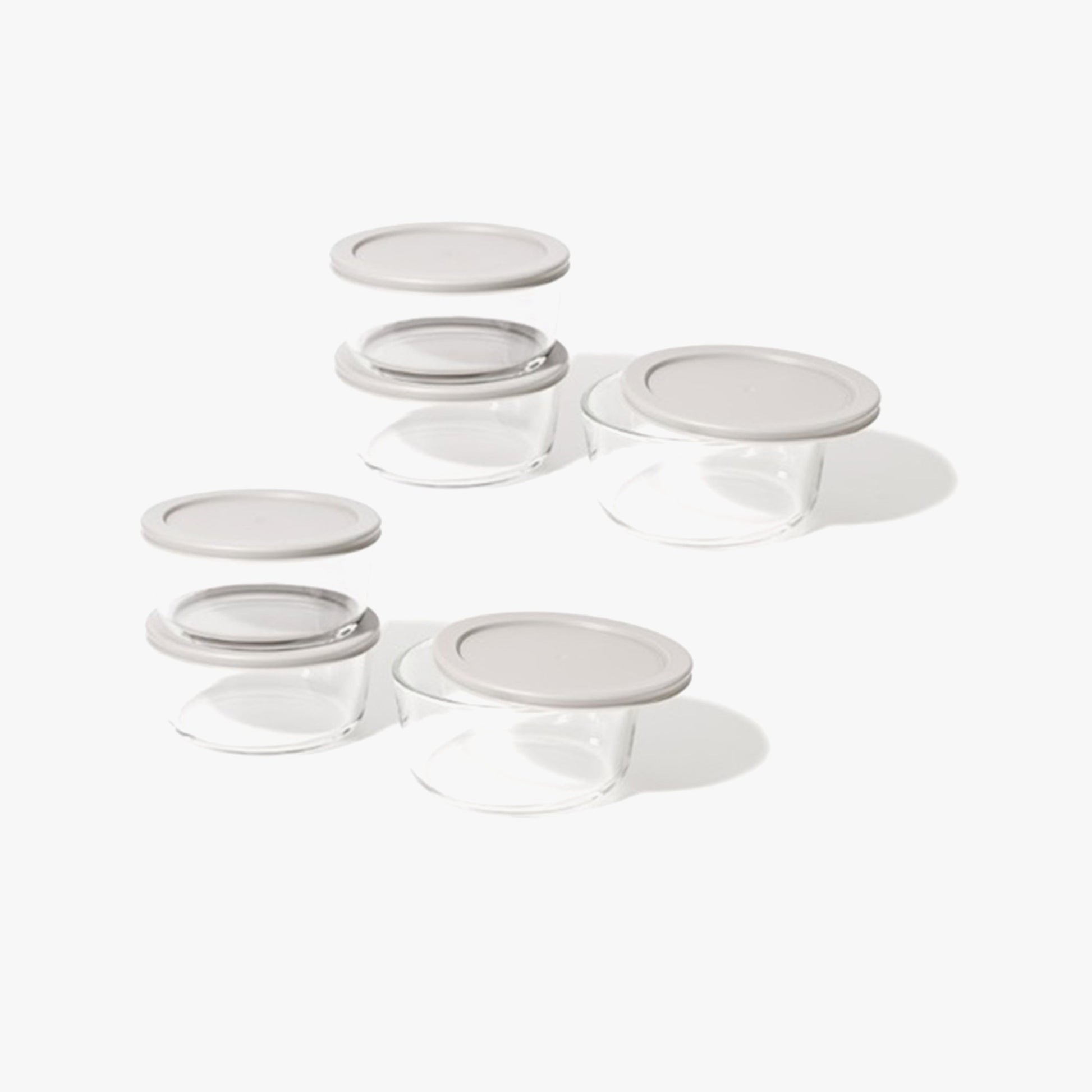 Glass Food Storage Containers - 12 Piece 4 Cup Set (6 Containers + 6 Lids) BPA-Free Lids-0