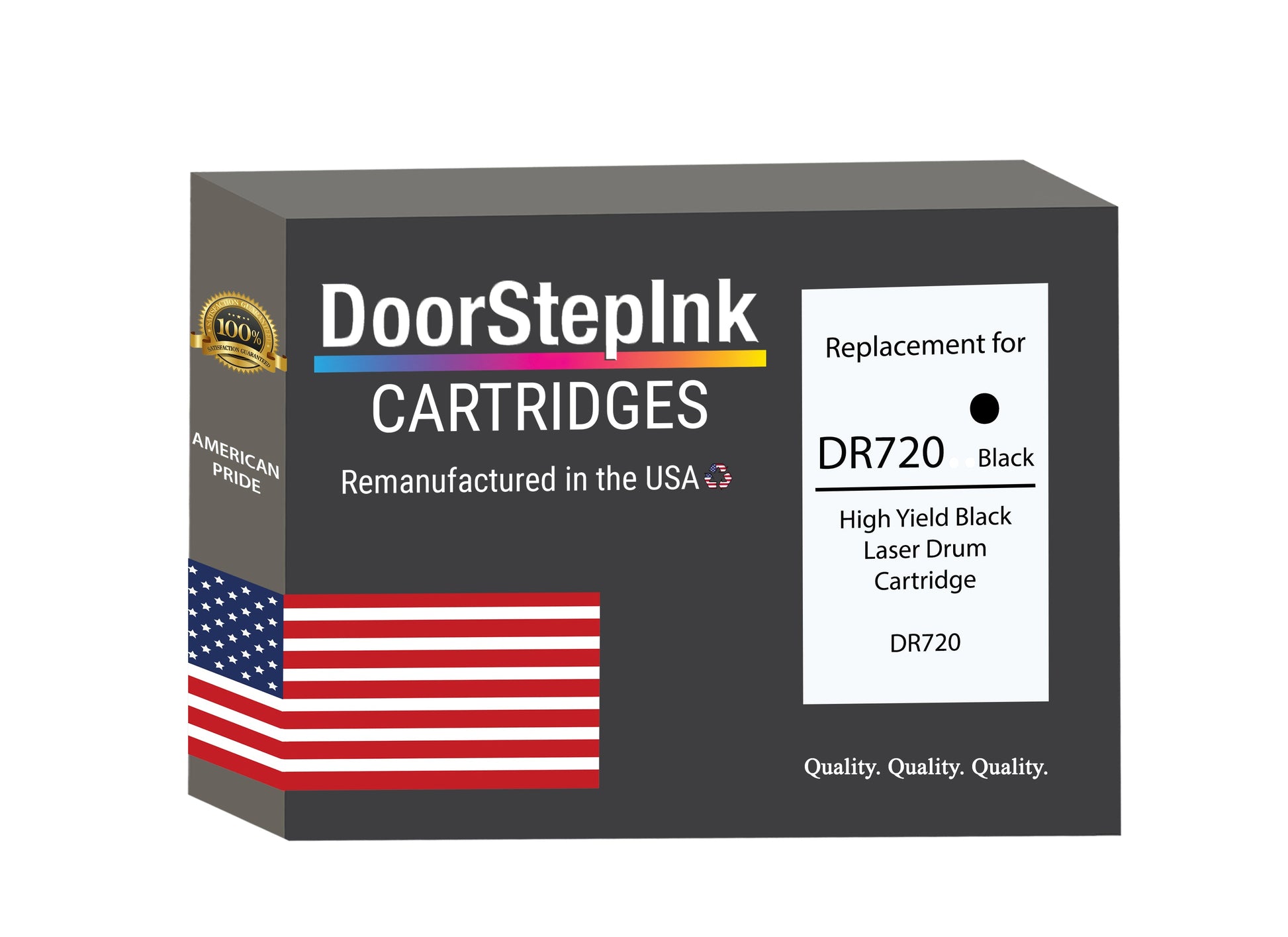 DoorStepInk Remanufactured in the USA For Brother DR720 High Yield Black Laser Drum Cartridge, DR720-0