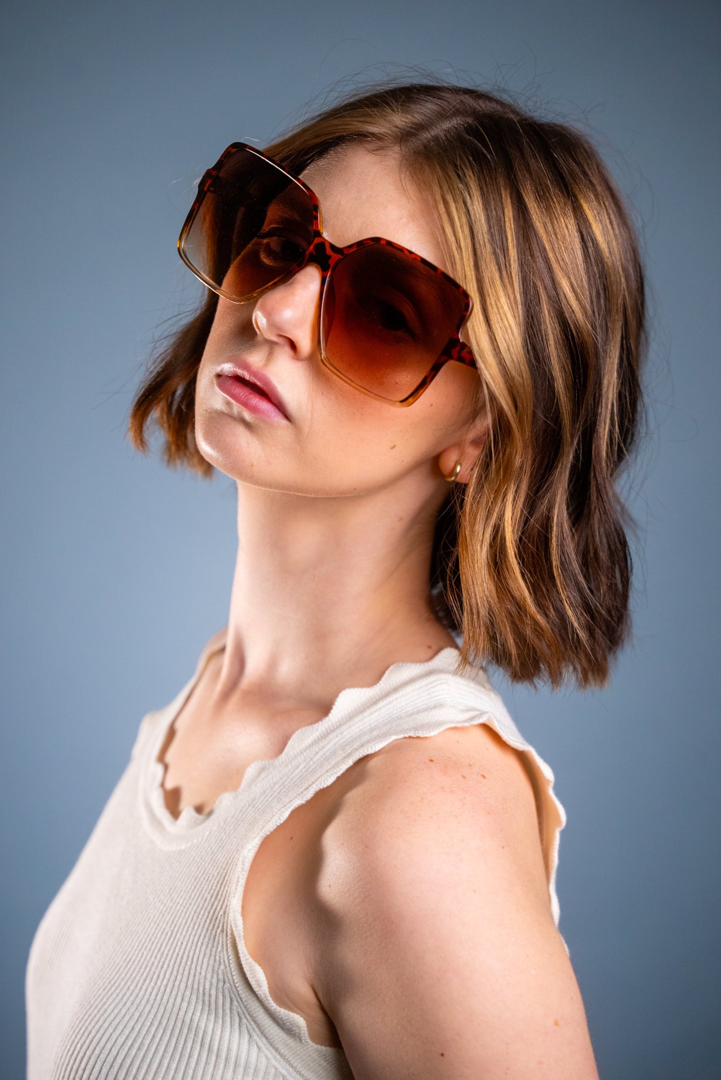 LADYBOSS SUNGLASSES - GLAMOURS (Leopard)-4