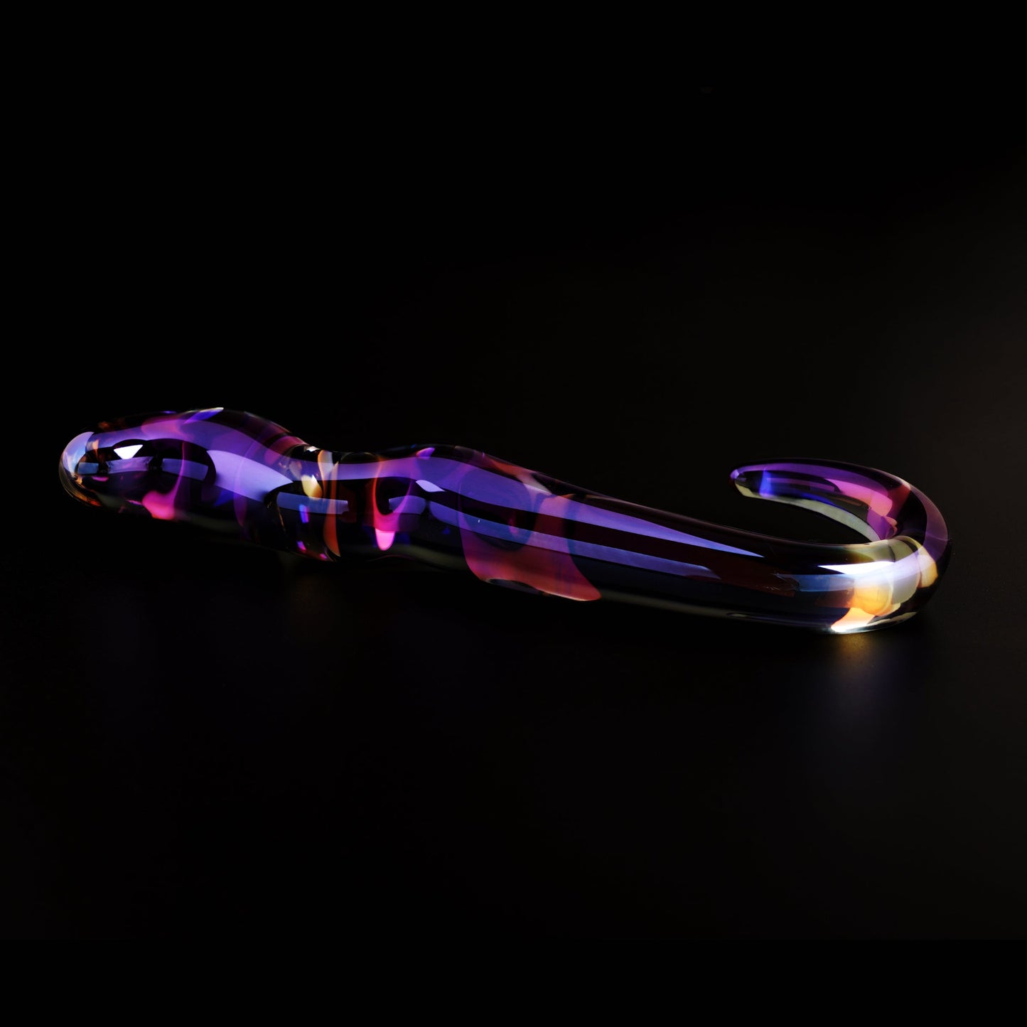Blue Flame Curved Glass Dildo-2