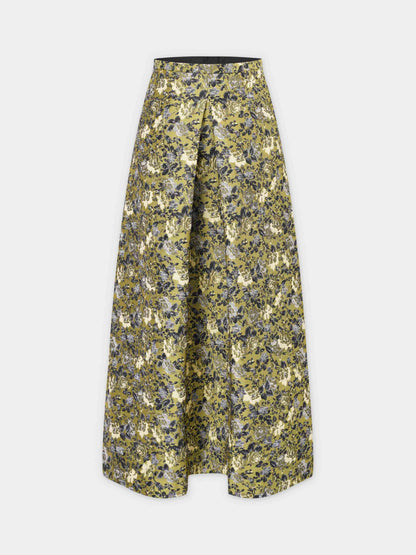 Brocade Midi Skirt-Golden Sunshine-0