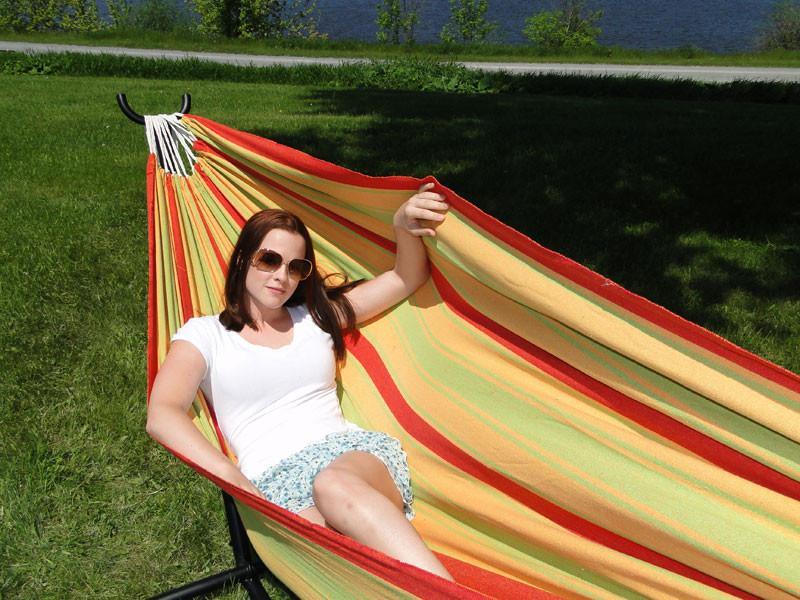 Deluxe Brazilian Double Hammock with Universal Stand - Part of the Collective Marketplace Collection-8