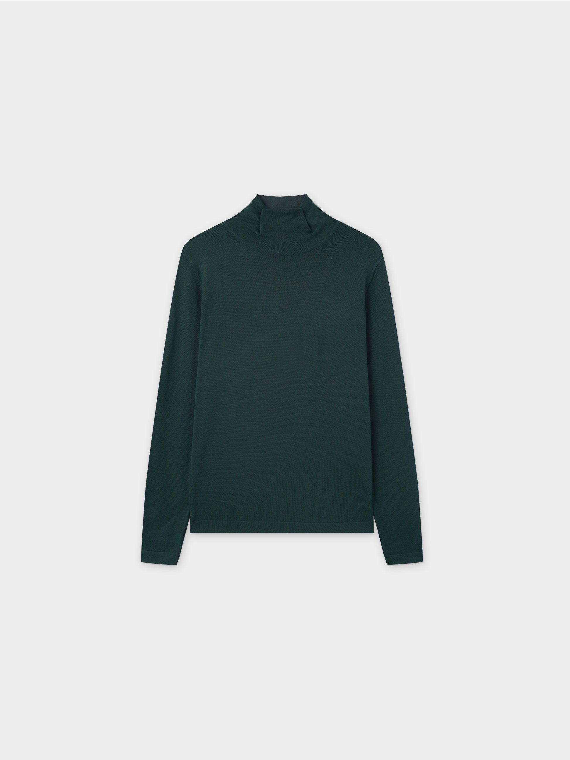Knit Turtleneck-Green-0