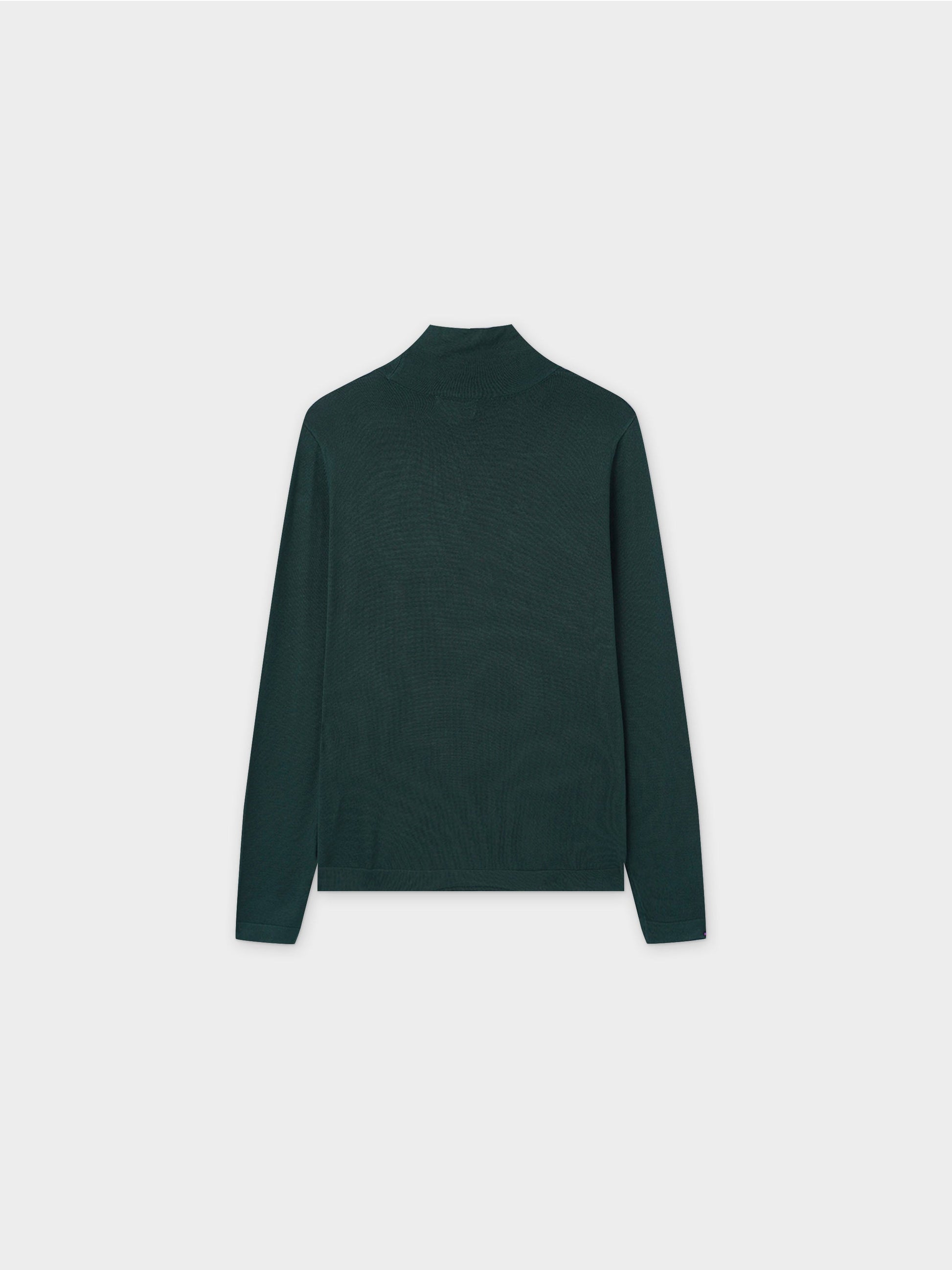 Knit Turtleneck-Green-1