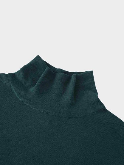 Knit Turtleneck-Green-2
