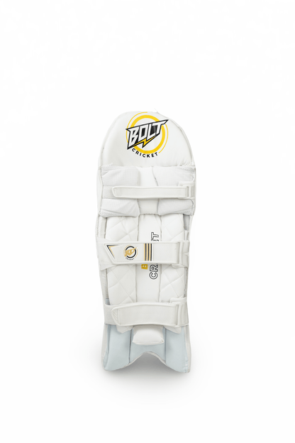 Bolt Apex Batting Pads - White-1