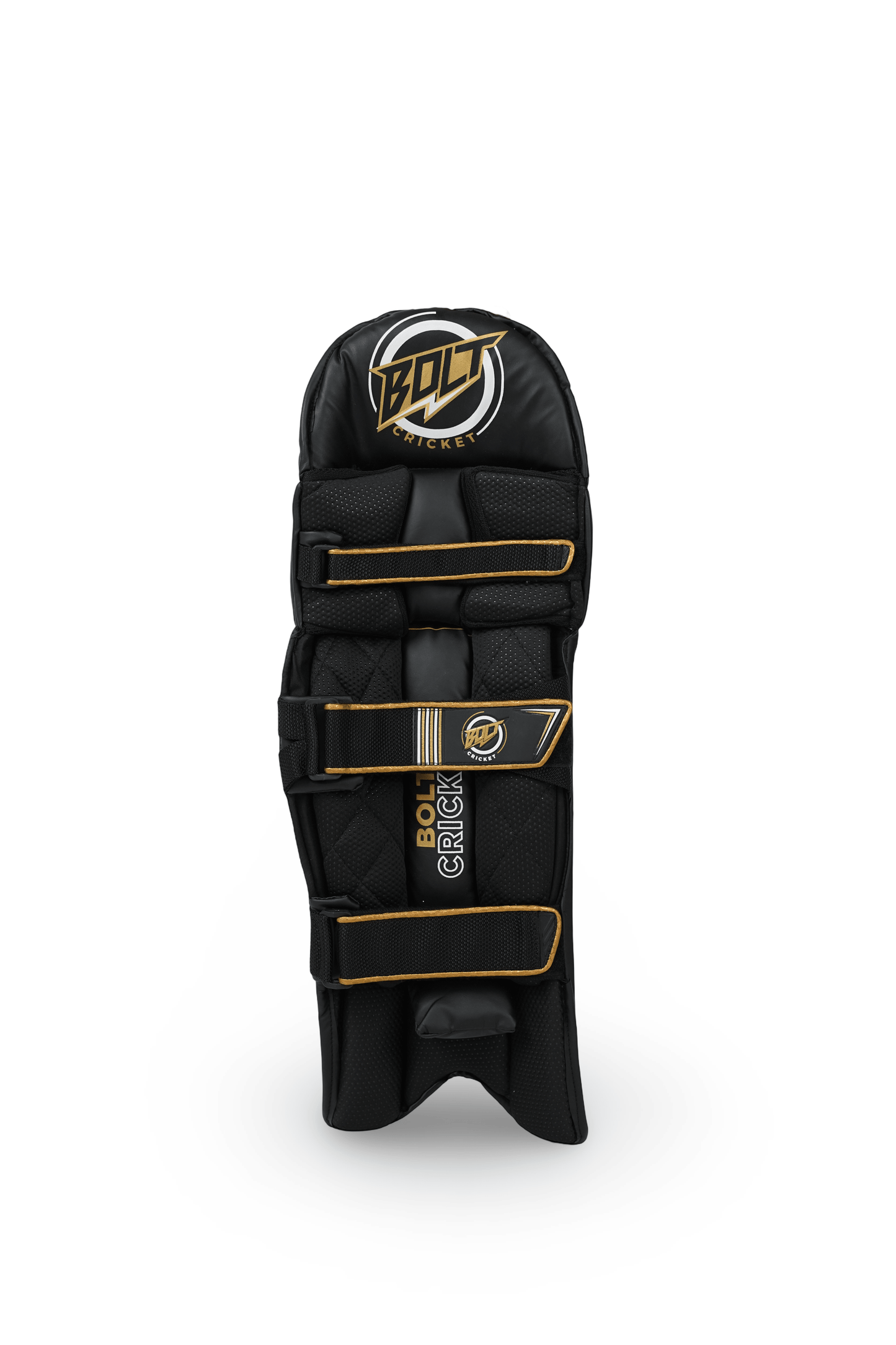 Bolt Apex Batting Pads - Black/Gold-1