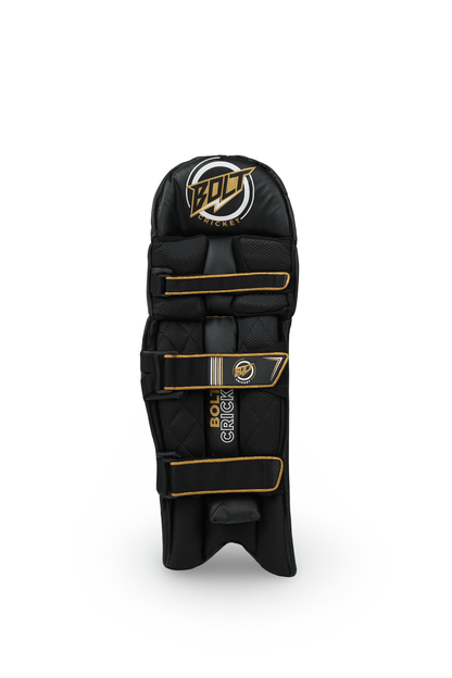 Bolt Apex Batting Pads - Black/Gold-1