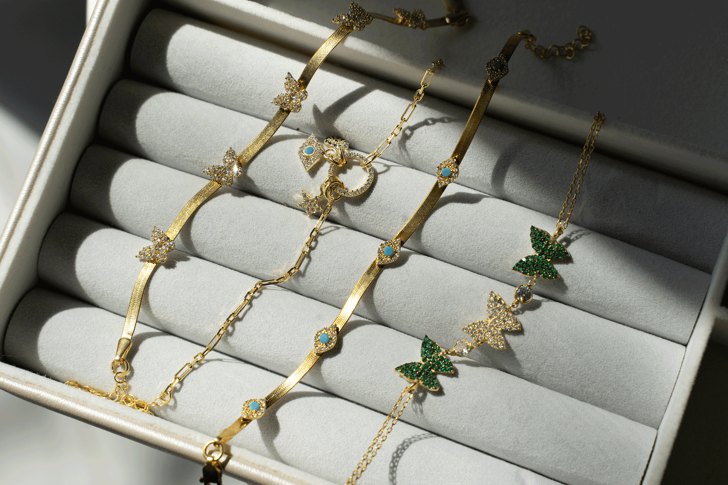 BUTTERFLY Charm Bracelet-4