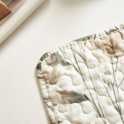 DaDalogy Enchanted Meadow Placemats - Set of 4, Floral Elegance in Beige, Rose, and Soft Green, Premium Soft Microfiber, Perfect for Any Meal, 13x19 Inches-4