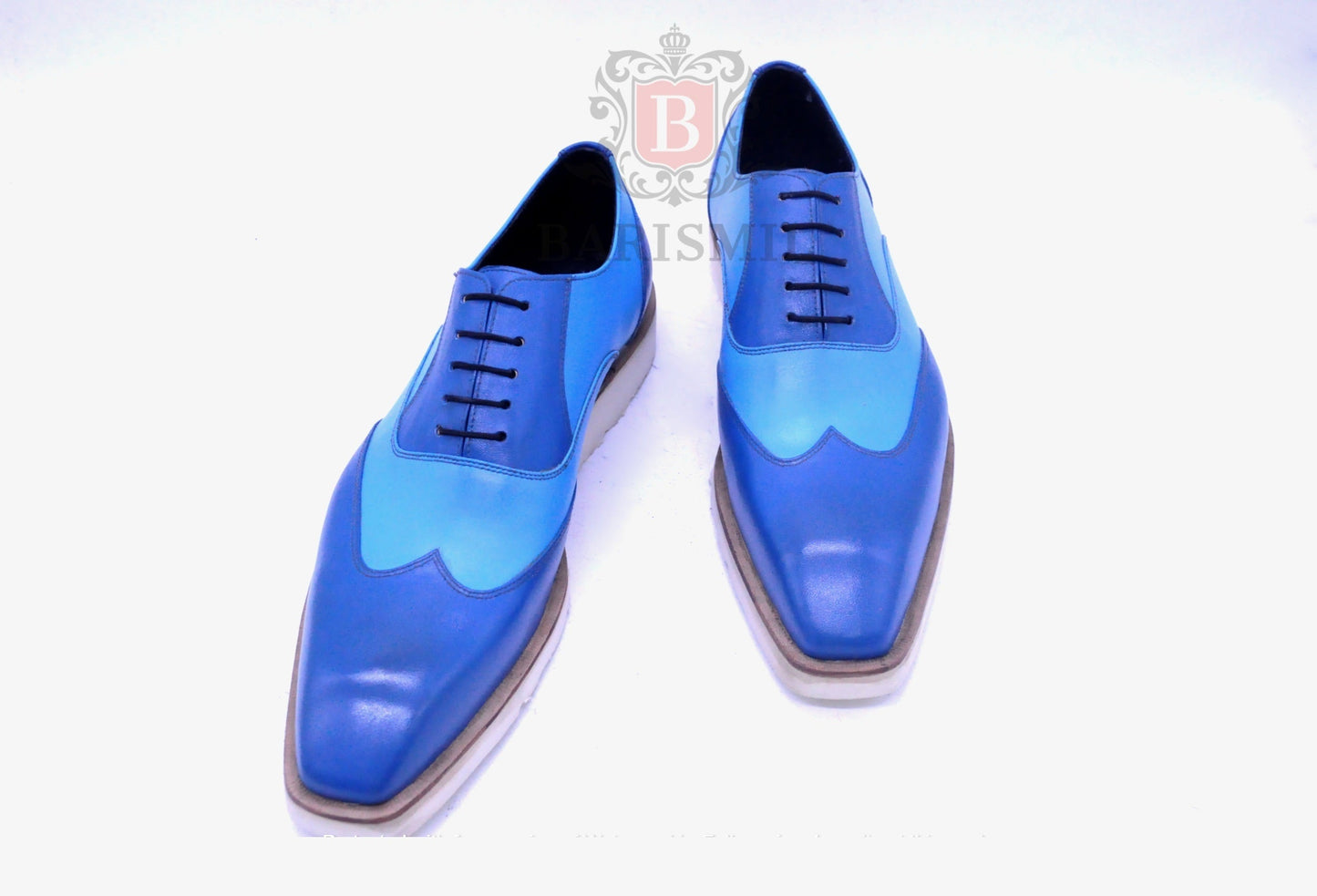 Dublin II- Blue Wingtip Oxford Shoes-4