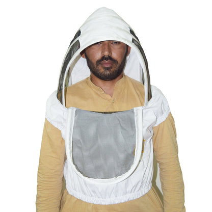 Beekeeping Bee Cotton Half Body Open Hoodie Style Veil Protective Gear-1