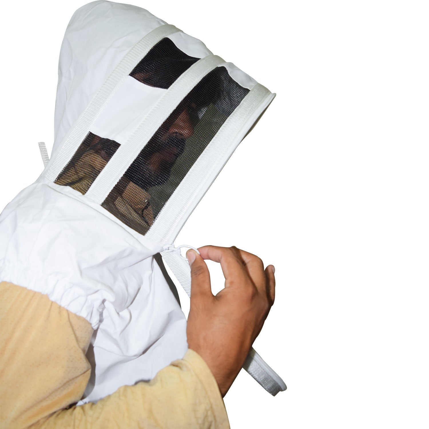 Beekeeping Bee Cotton Half Body Open Hoodie Style Veil Protective Gear-4