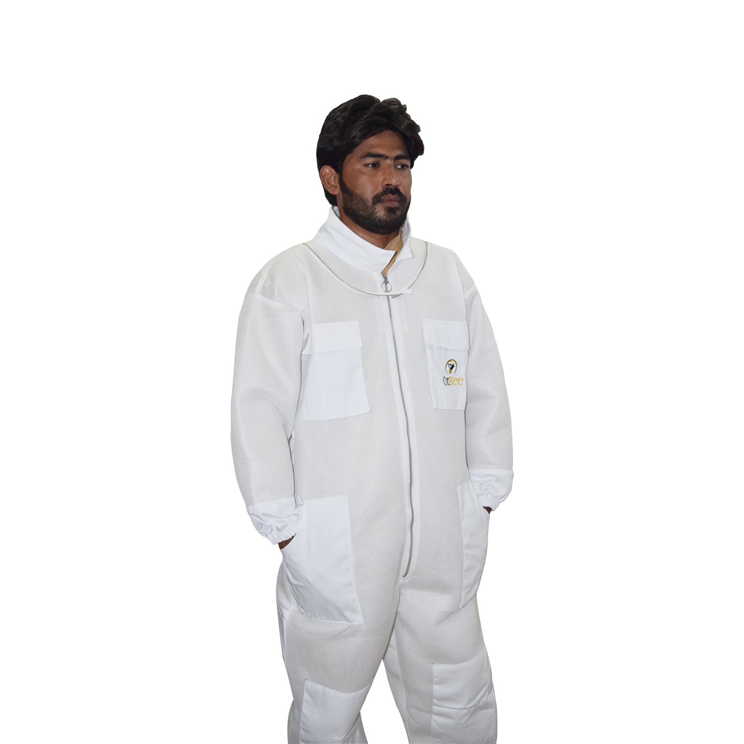 Beekeeping Starter Kit For Beekeepers With OZ Bee 2 Layer Mesh Ventilated Hoodie Viel Suit Protective Gear-3