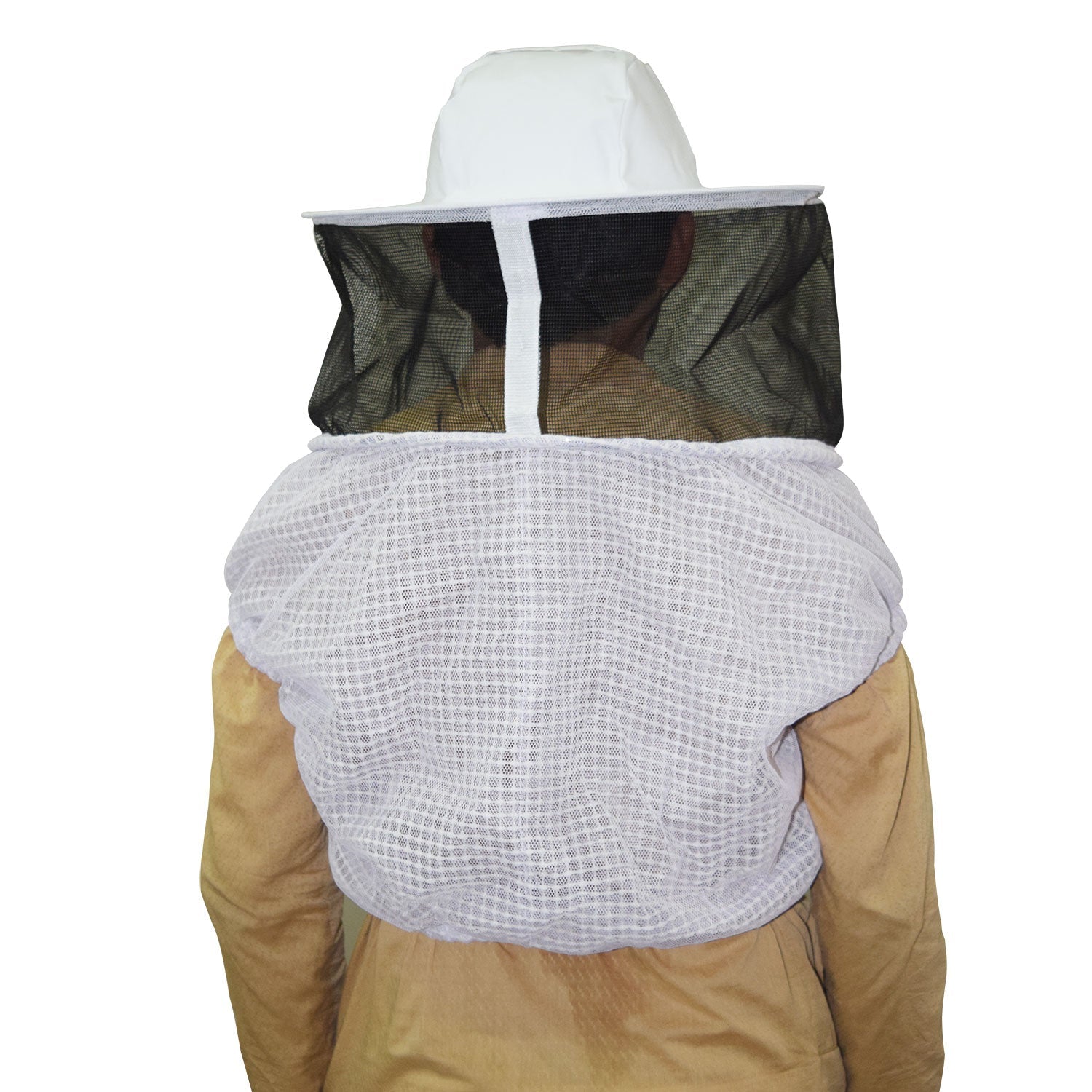 Beekeeping Bee Half Body Round Head Veil 3 Layer Mesh Ventilated Protective Gear-1