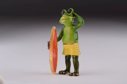 Frog Holding a Surfboard-2