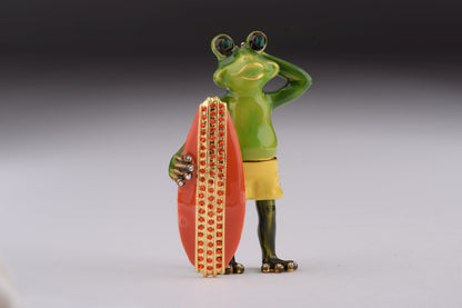 Frog Holding a Surfboard-3