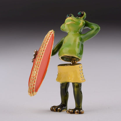 Frog Holding a Surfboard-1