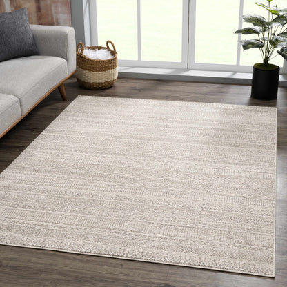 Nate Beige Tribal High Pile Carpet-5