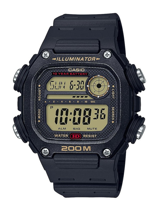 Casio Men's Multi Alarm Chrono Digital Black Watch-0