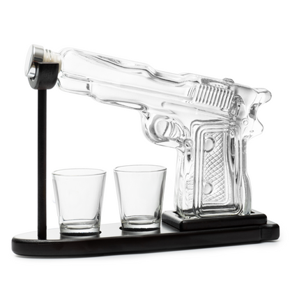 Gifts for Men Dad, 10.1 Oz Whiskey Gun Decanter Set + 2 Bullet Glasses - Unique Birthday Pistol Gift Ideas Daughter Son, Personalized Liquor Dispenser - Scotch Bourbon Vodka, Him, Brother Husband-4