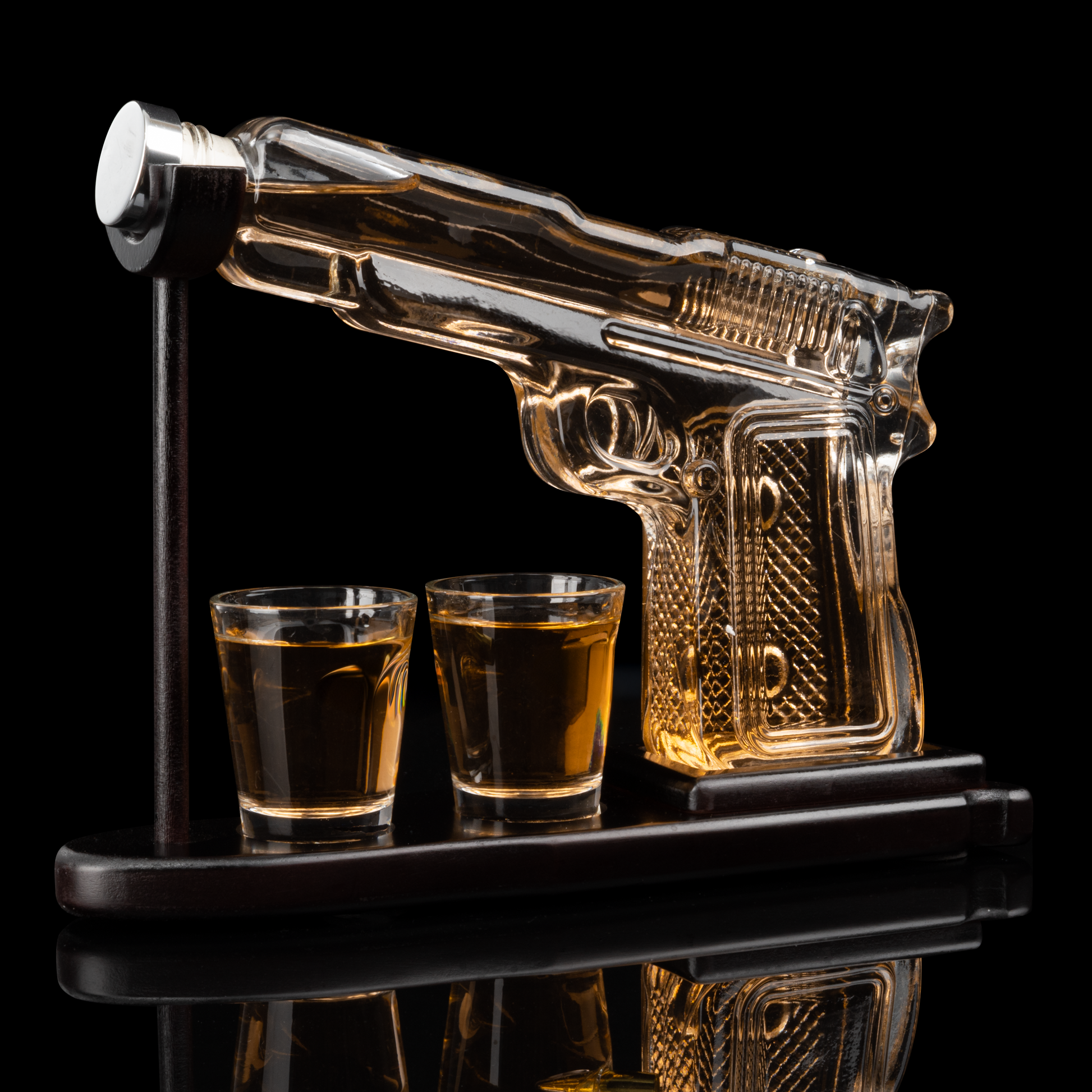 Gifts for Men Dad, 10.1 Oz Whiskey Gun Decanter Set + 2 Bullet Glasses - Unique Birthday Pistol Gift Ideas Daughter Son, Personalized Liquor Dispenser - Scotch Bourbon Vodka, Him, Brother Husband-1