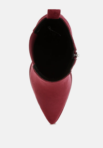 Dalton Studs Embellished High Ankle Boots-4