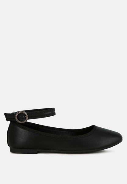 Danseur Ankle Strap Detail Ballet Flats-6