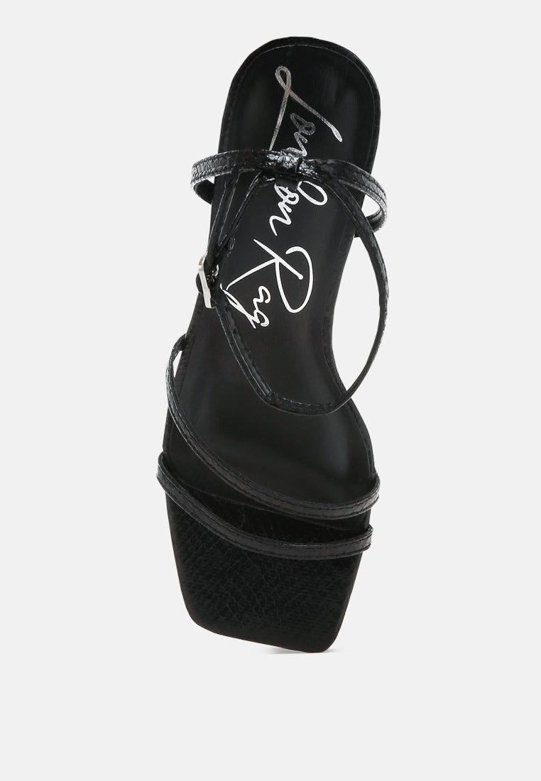 Deacon Faux Leather Strappy Sandals-2