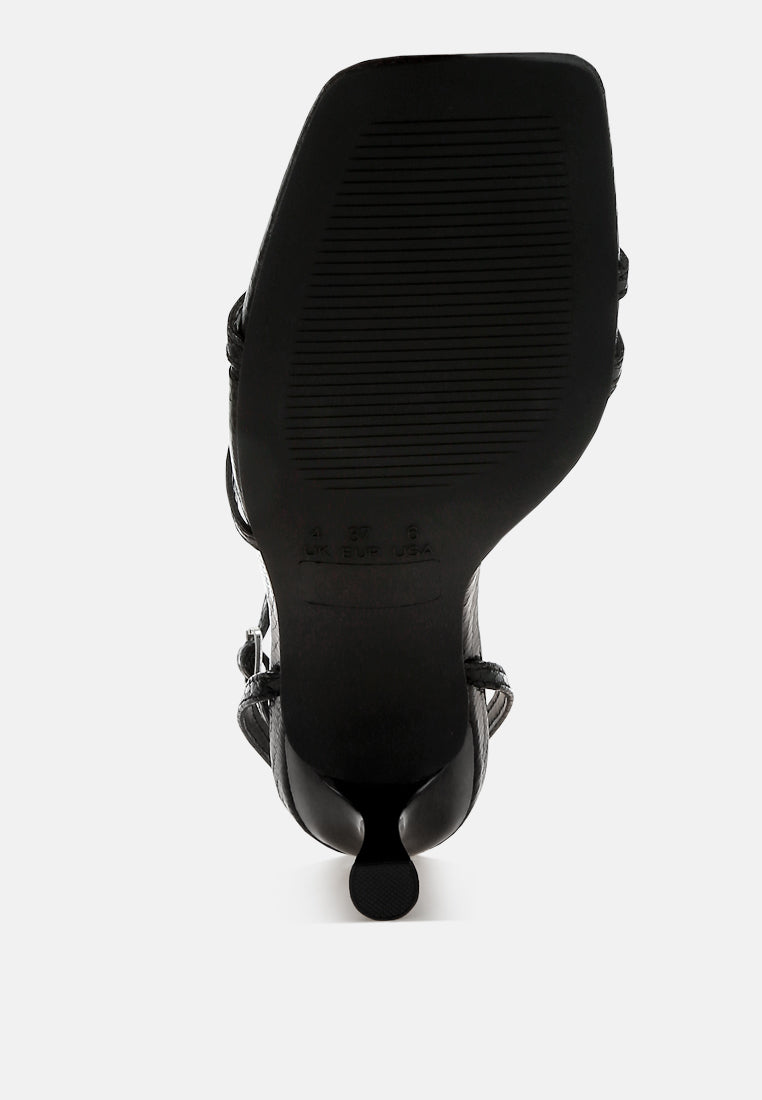 Deacon Faux Leather Strappy Sandals-3