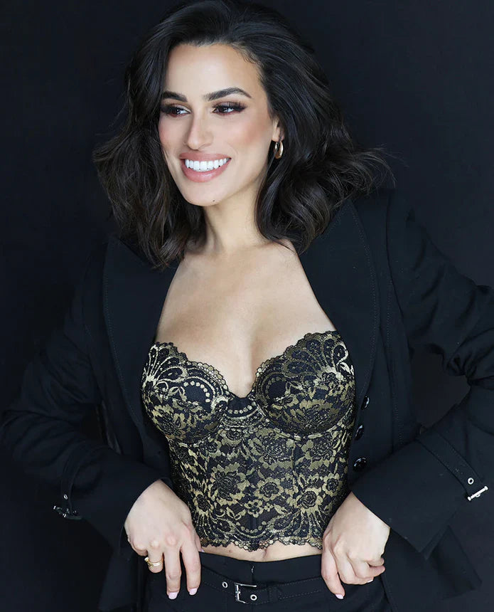 Lace Strapless Bustier Dominique Estrada Black-3