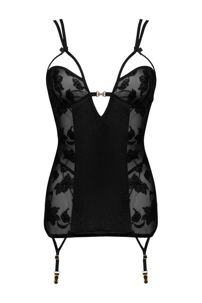 Delicate Lace & Velvet Chemise Beauty Night Xiomara-3