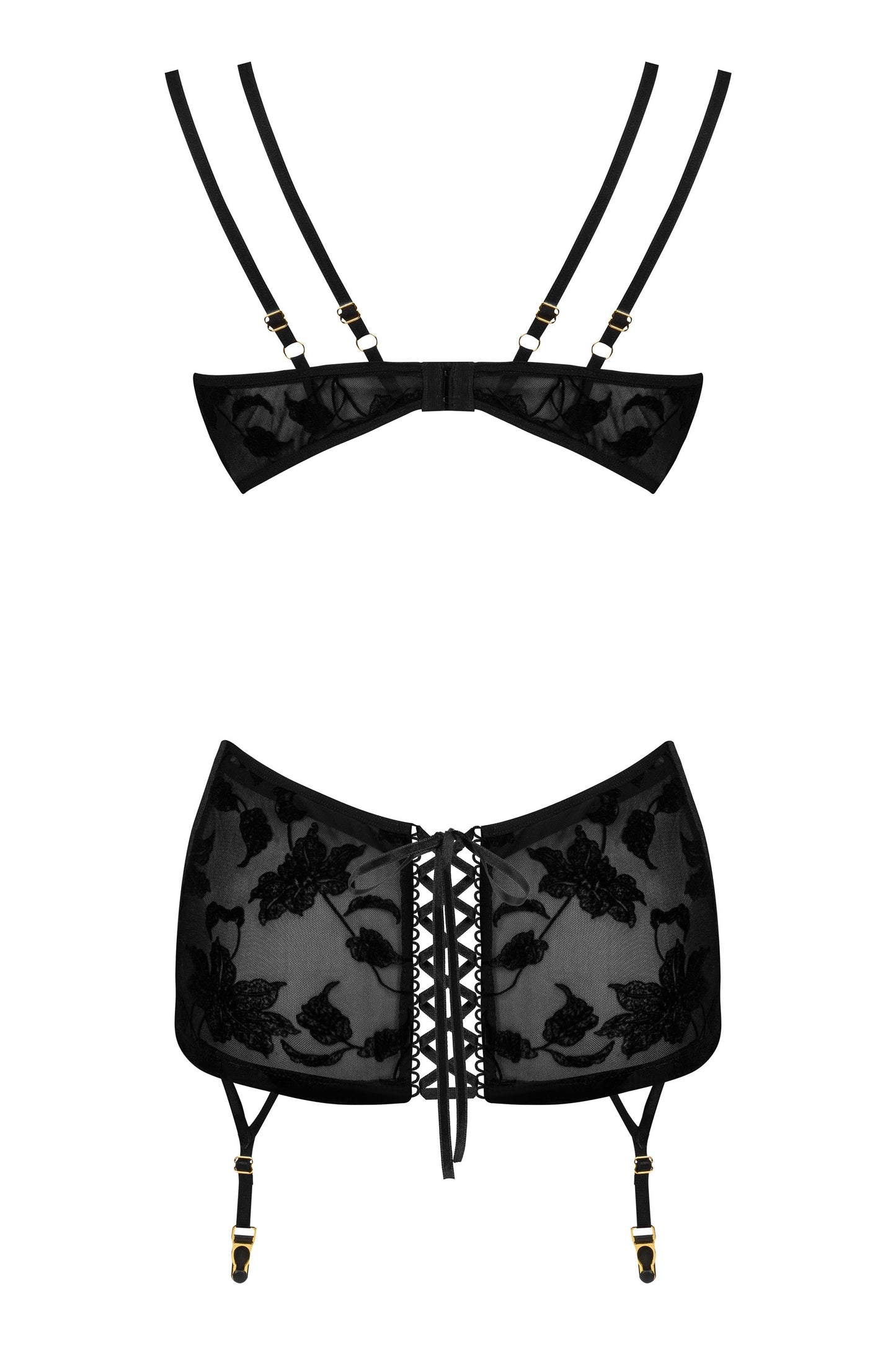 Delicate Lace & Velvet Chemise Beauty Night Xiomara-4