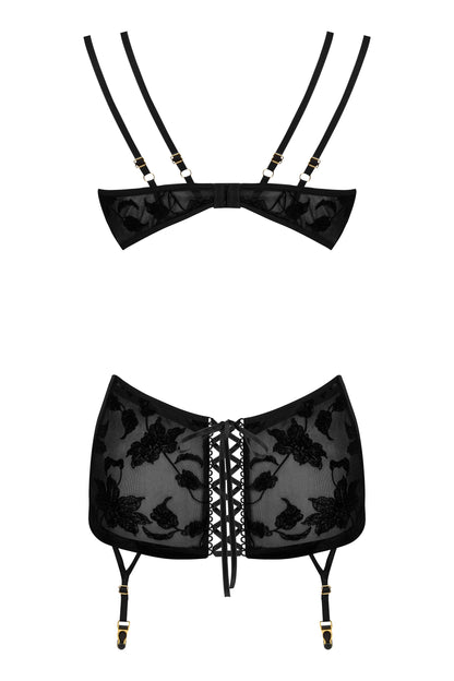 Delicate Lace & Velvet Chemise Beauty Night Xiomara-4